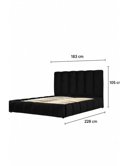Lit Coffre de Rangement Delphine en Velours – Élégance Douce et Fonctionnalité Optimale