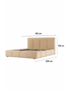 Lit Coffre de Rangement Delphine en Velours – Élégance Douce et Fonctionnalité Optimale