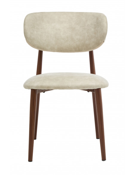 Chaise Paris - Assise en Tissu Preston et Pieds Effet Bois