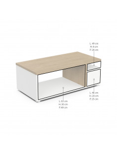 Table Basse ACCESS – Design Moderne et Fonctionnel – Fabrication Française