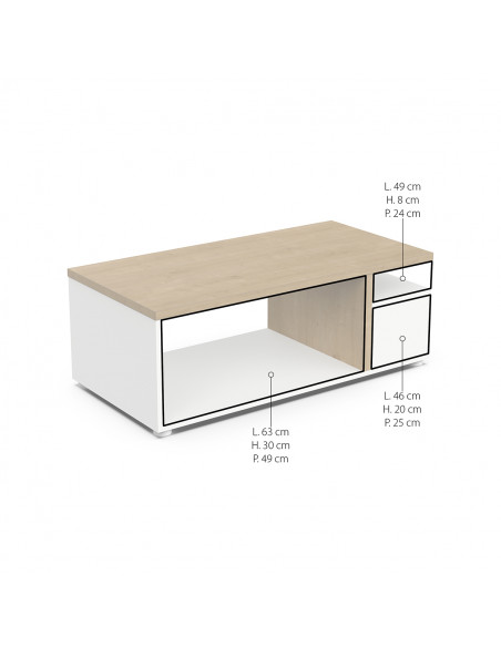 Table Basse ACCESS – Design Moderne et Fonctionnel – Fabrication Française