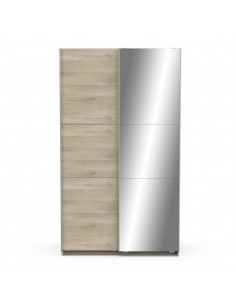 Armoire GHOST – 2 Portes Coulissantes avec Miroir – Chêne Kronberg – Style Moderne & Fonctionnel