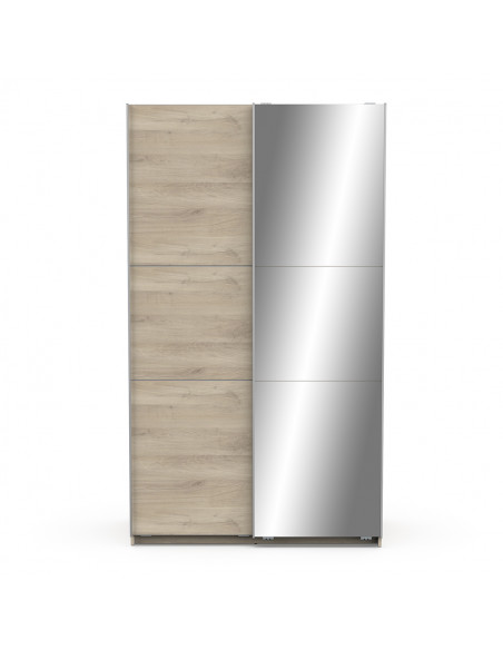Armoire GHOST – 2 Portes Coulissantes avec Miroir – Chêne Kronberg – Style Moderne & Fonctionnel