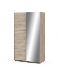 Armoire GHOST – 2 Portes Coulissantes avec Miroir – Chêne Kronberg – Style Moderne & Fonctionnel