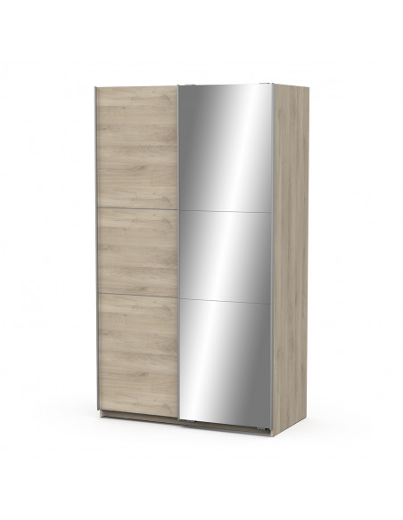 Armoire GHOST – 2 Portes Coulissantes avec Miroir – Chêne Kronberg – Style Moderne & Fonctionnel