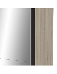 Armoire GHOST – 2 Portes Coulissantes avec Miroir – Chêne Kronberg – Style Moderne & Fonctionnel