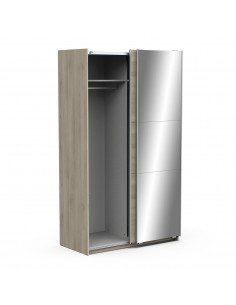Armoire GHOST – 2 Portes Coulissantes avec Miroir – Chêne Kronberg – Style Moderne & Fonctionnel