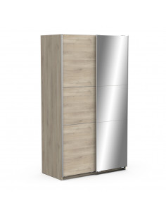 Armoire GHOST – 2 Portes Coulissantes avec Miroir – Chêne Kronberg – Style Moderne & Fonctionnel