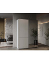 Armoire GHOST I – Portes Coulissantes avec Miroir – Blanc Mat – Largeurs 150/180/200 cm – Design Moderne