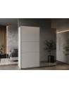 Armoire GHOST I – Portes Coulissantes avec Miroir – Blanc Mat – Largeurs 150/180/200 cm – Design Moderne