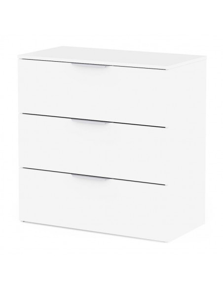 Commode GHOST I – 3 Tiroirs – Blanc Mat – Style Moderne & Fonctionnel