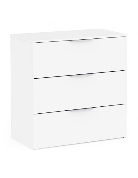 Commode GHOST I – 3 Tiroirs – Blanc Mat – Style Moderne & Fonctionnel