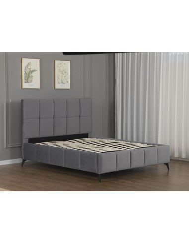 Lit Coffre ZENO en Velours Noir ou Gris Foncé – Design Moderne et Rangement Intégré Lit Coffre ZENO en Velours Noir ou Gris Foncé – Design Moderne et Rangement Intégré