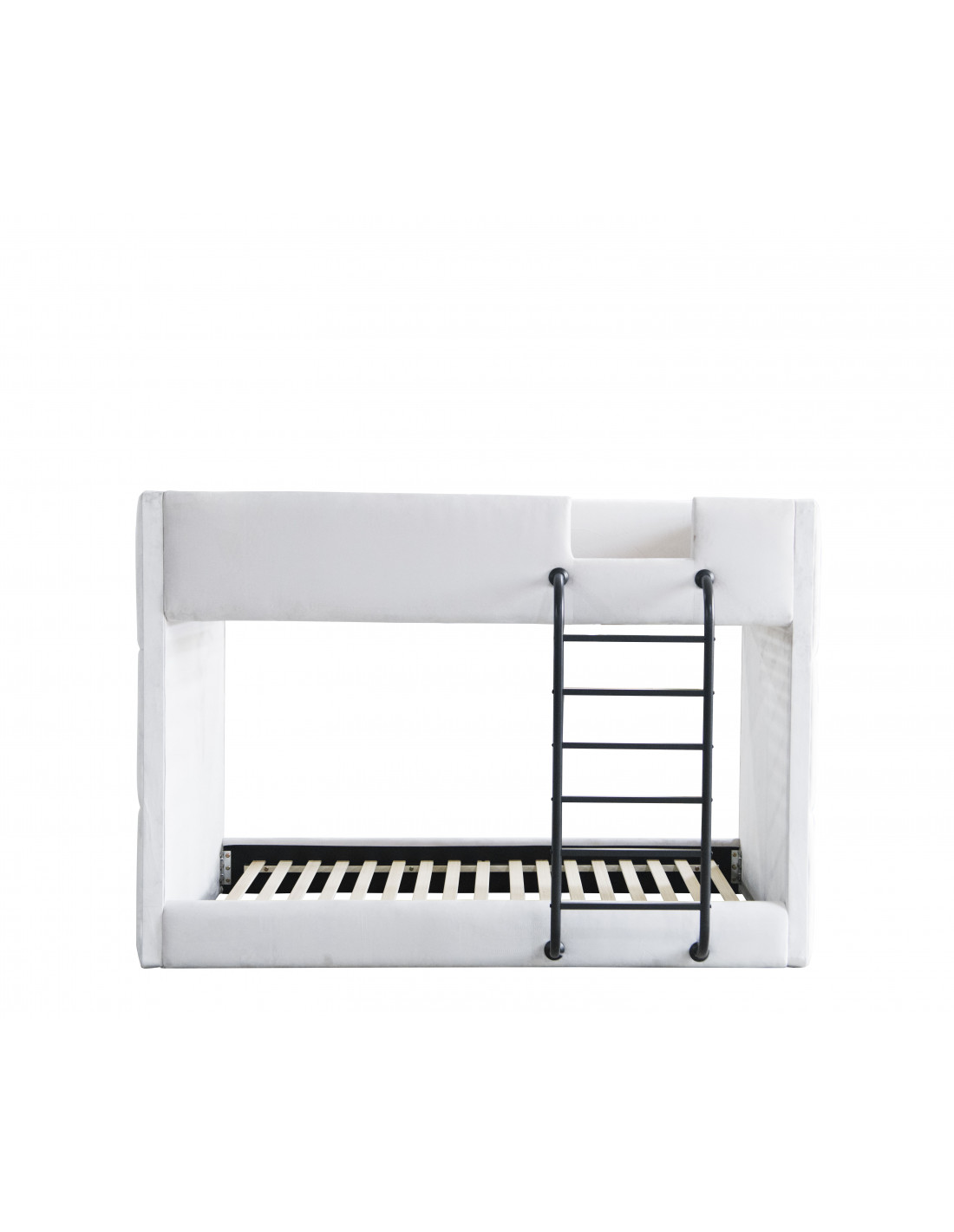 Lit superposé Lumy – Velours blanc 90x200 cm Lit superposé Lumy – Velours blanc 90x200 cm