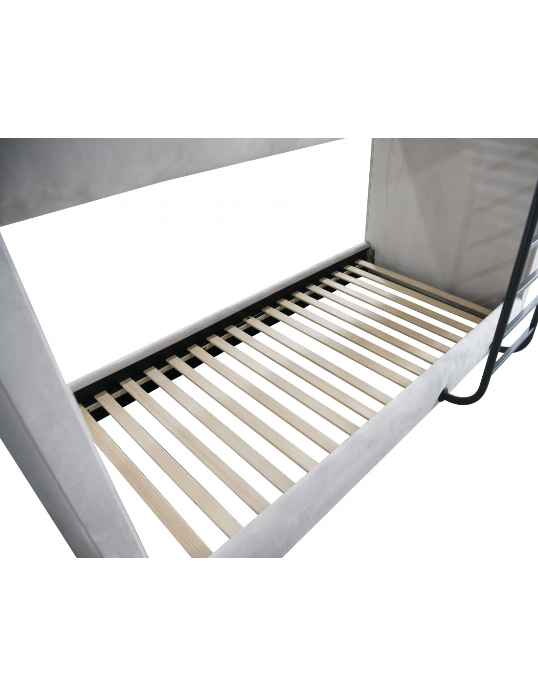 Lit superposé Lumy – Velours blanc 90x200 cm Lit superposé Lumy – Velours blanc 90x200 cm