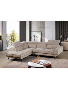 Canapé d’angle MELANO – Tissu antitache et ultra confortable