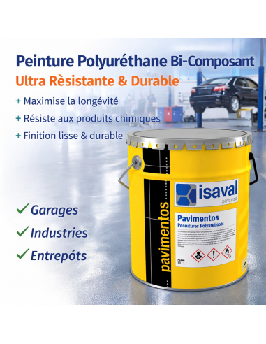 1 Peinture polyuréthane pour parkings, entrepôts, ateliers et sols en béton