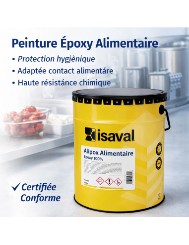 Alipox Peinture époxy alimentaire Gris (RAL 7035)  Alipox 100% est ...