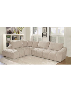 Canapé d’angle Merveille en tissu texturé – Élégance et confort au quotidien