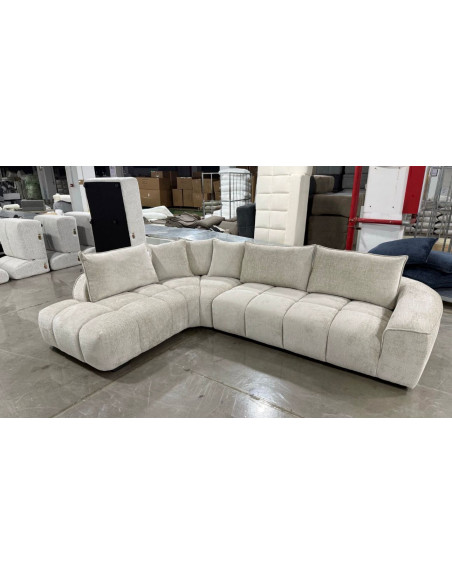 Canapé d’angle Merveille en tissu texturé – Élégance et confort au quotidien