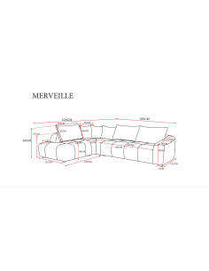 Canapé d’angle Merveille en tissu texturé – Élégance et confort au quotidien