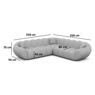 Canape d angle coquillage bulbe