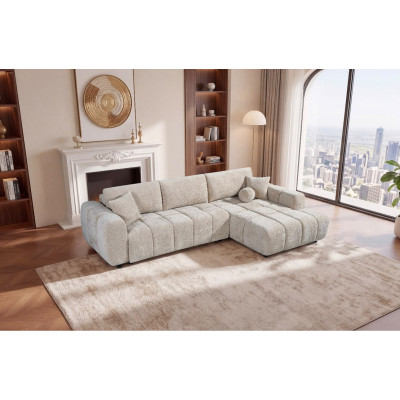 MIAMI – Canapé d'Angle Convertible Haut de Gamme avec Véritable Matelas