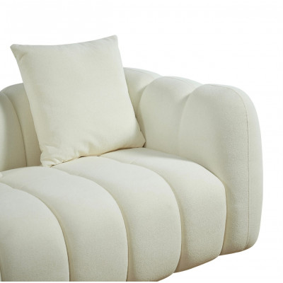 Canapé 2 Places SOHO – Design Bulbe en Velours avec 2 Coussins – Confort Premium 30 kg/m³