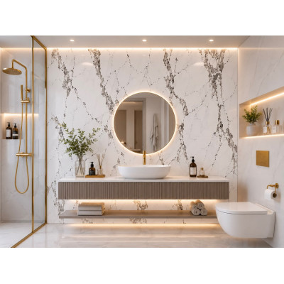 Panneau PVC Marbre Blanc Classique