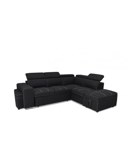 Canape D Angle Convertible 4 Places Sandy Coloris Gris Anthracite T